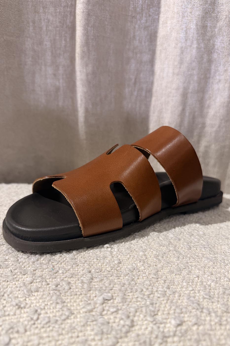 Sandales donna cognac