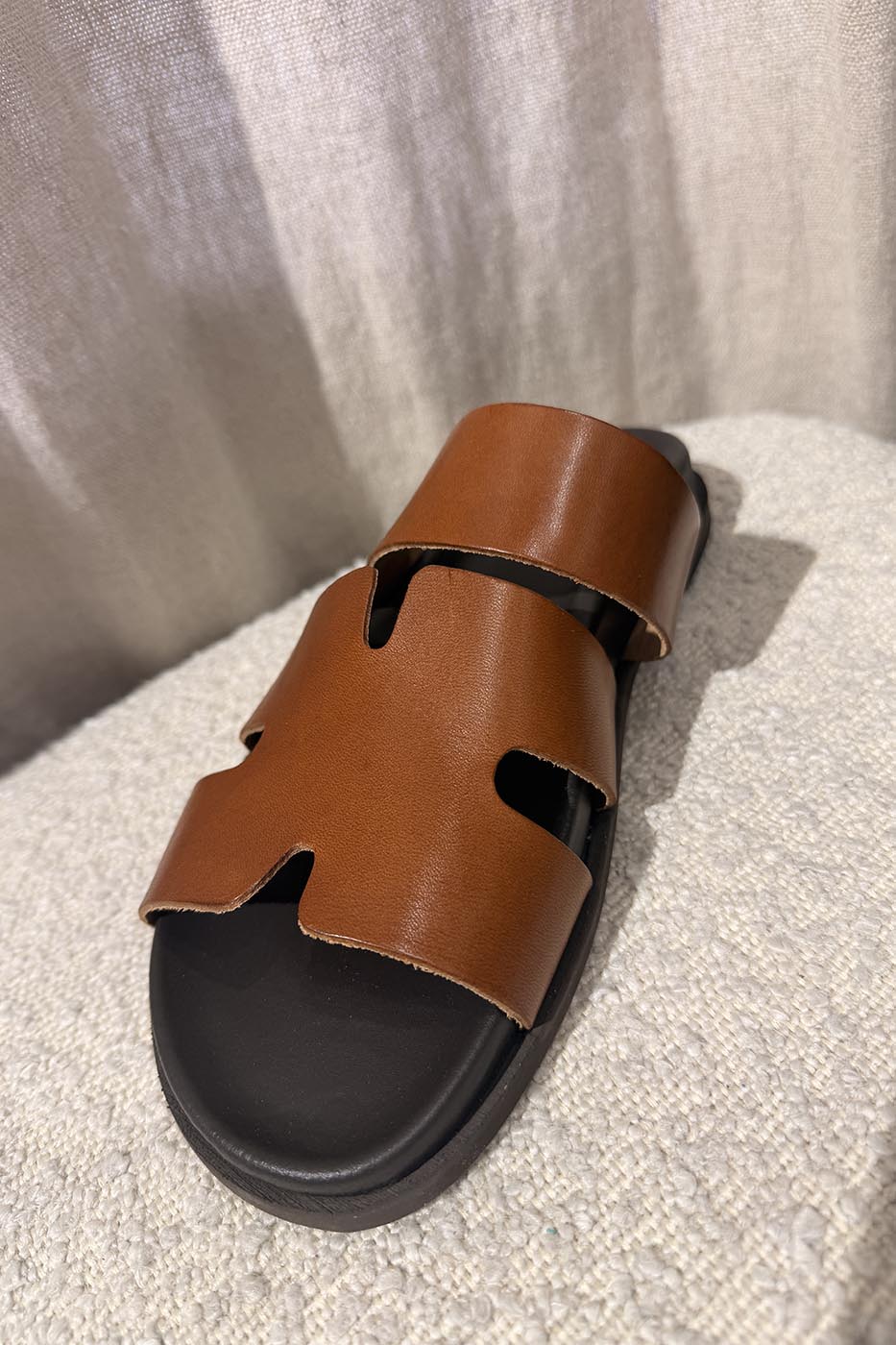 Sandales donna cognac