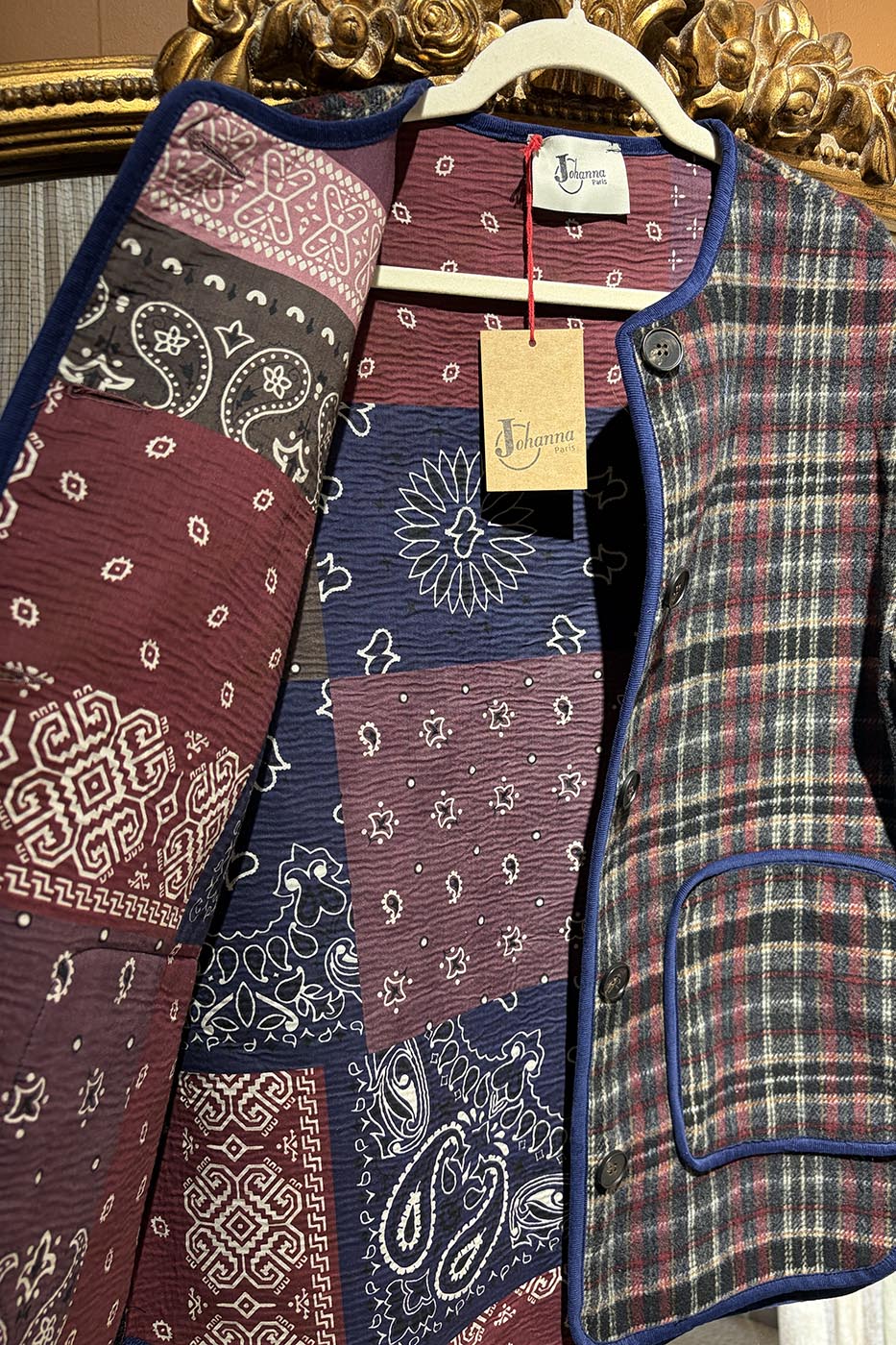 Veste à carreaux Johanna