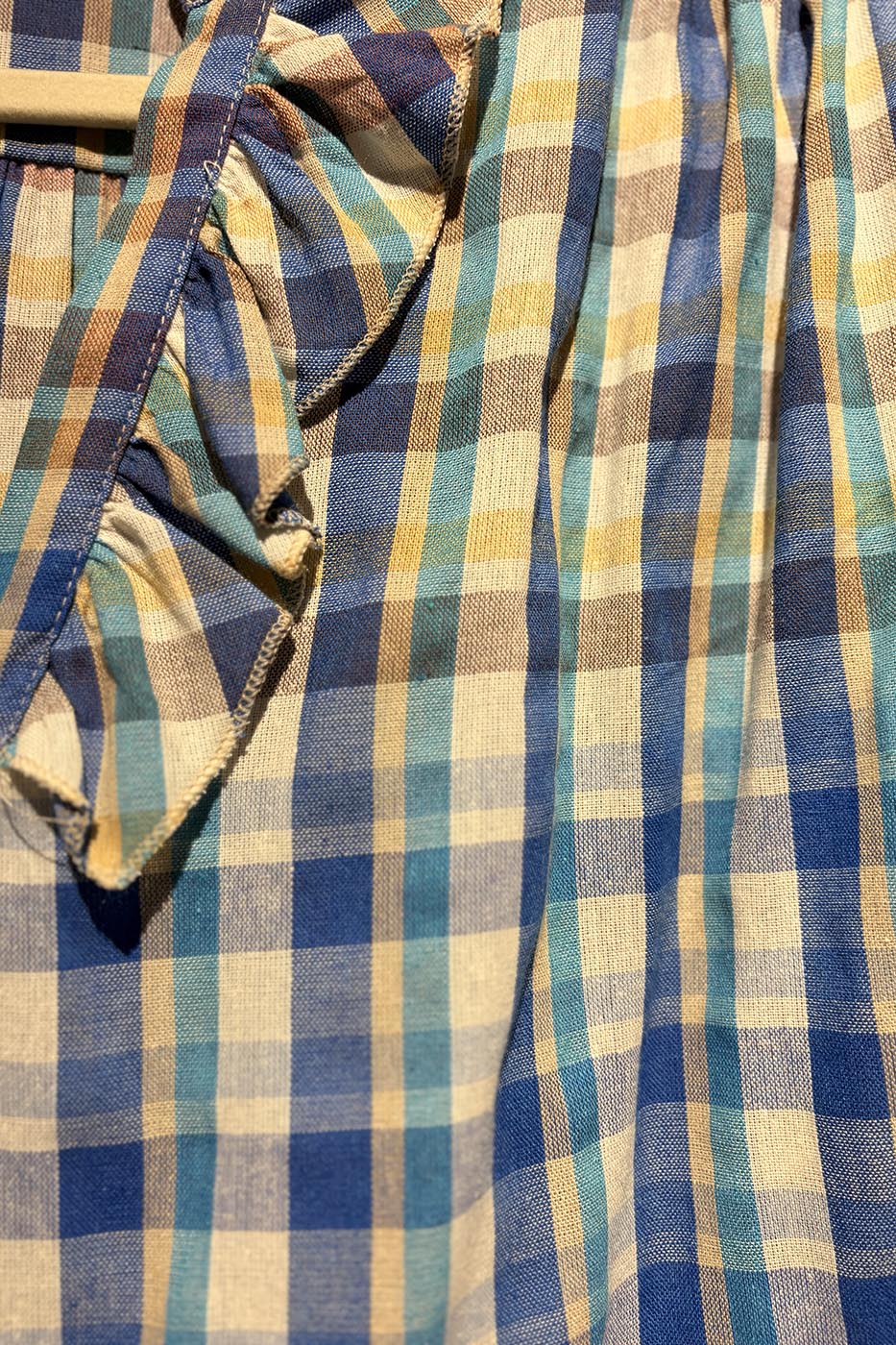 Blouse manches courtes carreaux