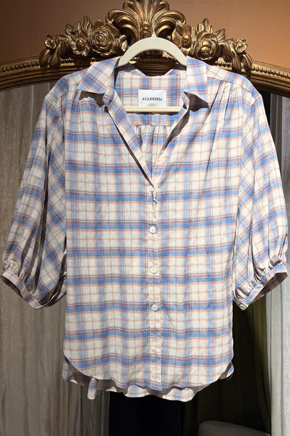 Chemise Penelope blue checked