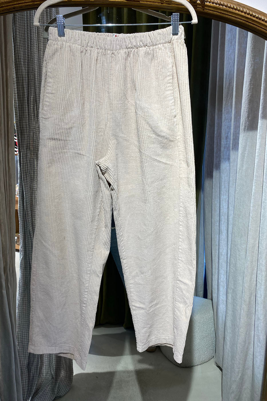 Pantalon Magic en Velours Grosse Côte beige