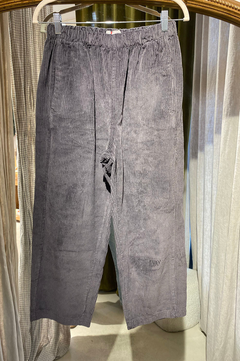 Pantalon Magic en Velours Grosse Côte gris