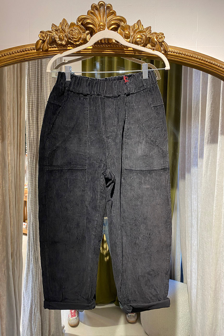 Magic velours noir à Poches