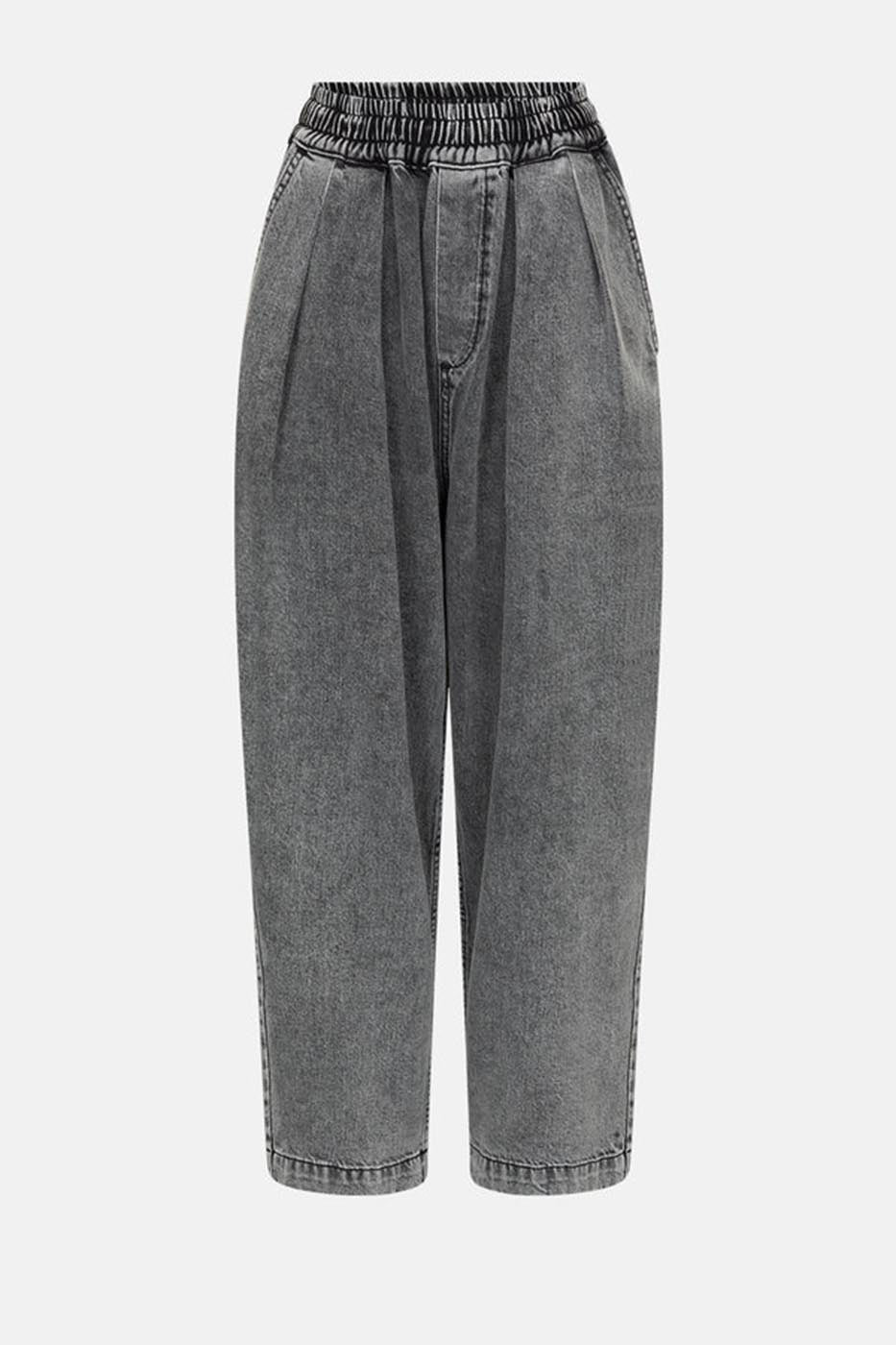 Pantalon en jean à plis évasés