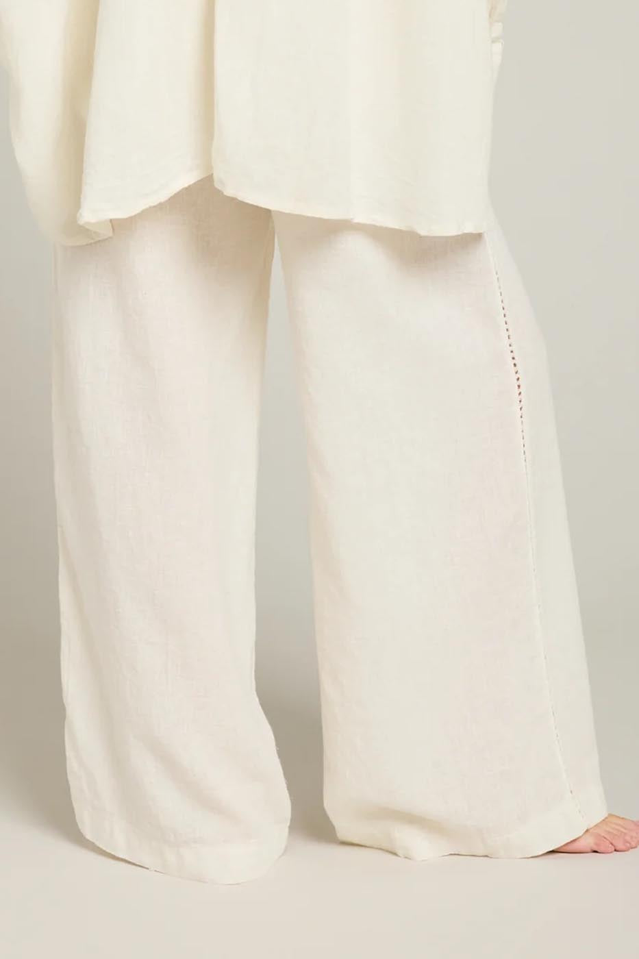 Pantalon large Minorca blanc