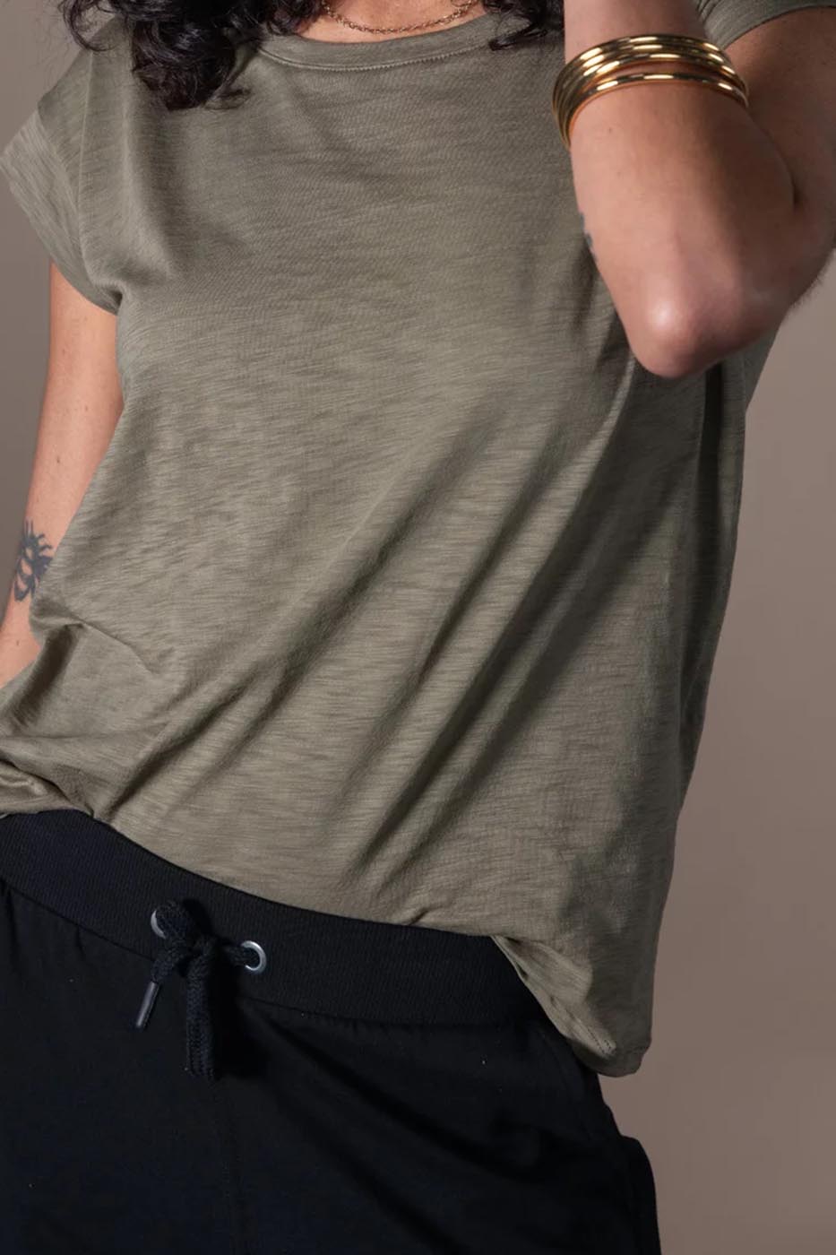 Tee-shirt Noélia olive flamme