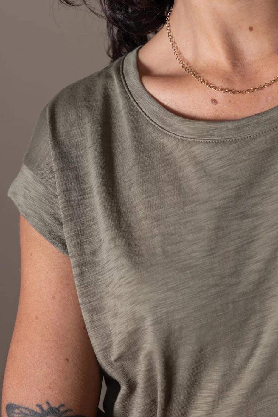 Tee-shirt Noélia olive flamme