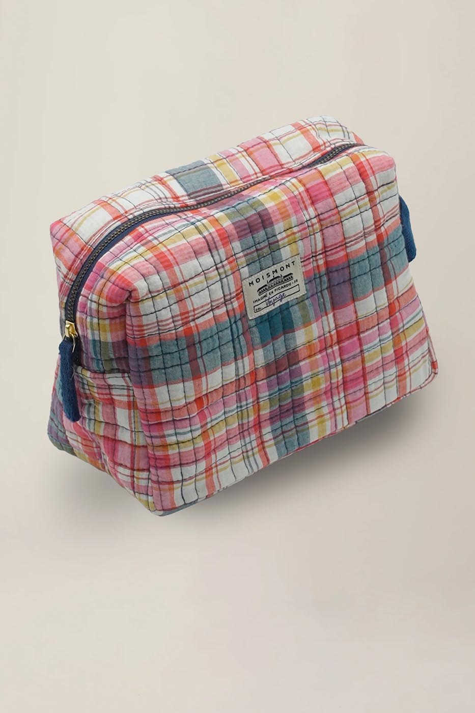 Grande pochette N°43 Secret Checks Pop Pink