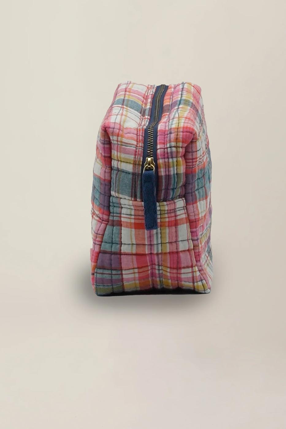 Grande pochette N°43 Secret Checks Pop Pink