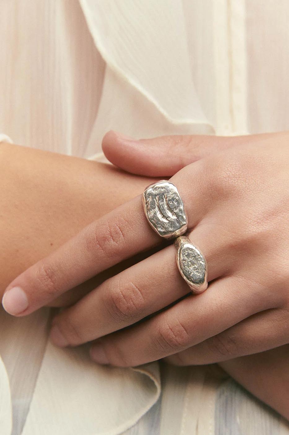 Bague chevalière Pez en argent