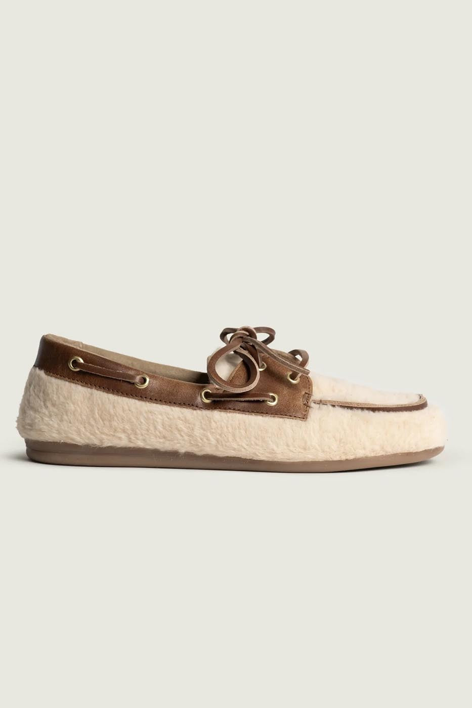 Boat Loafer Alpina | Light taupe/ brown