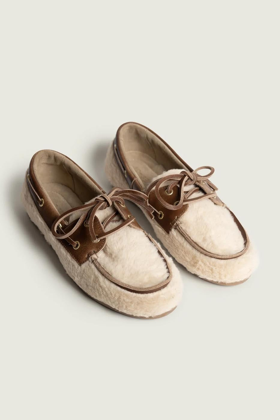 Boat Loafer Alpina | Light taupe/ brown