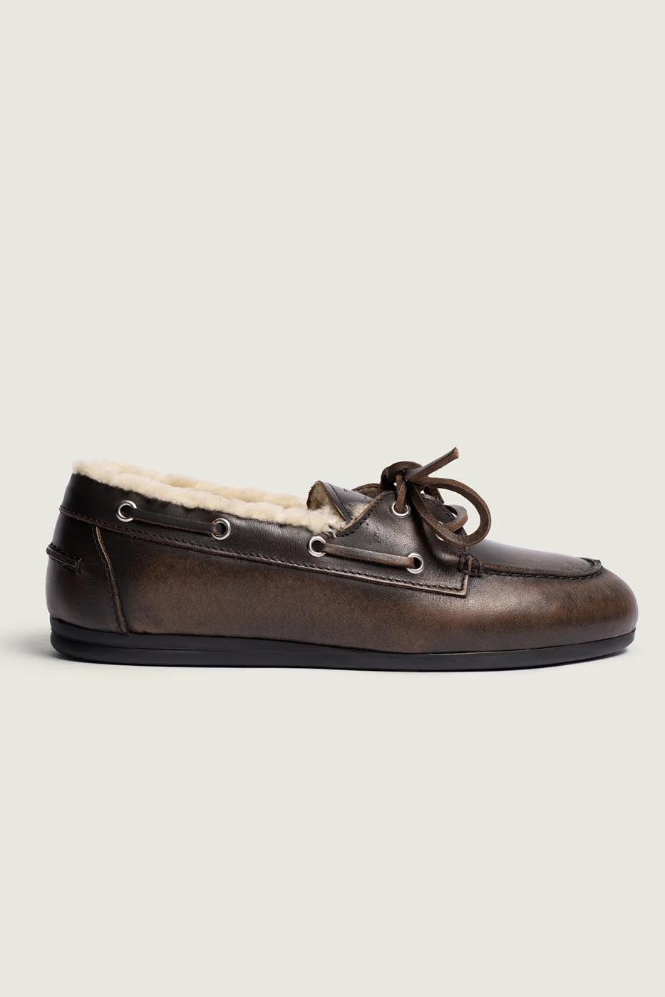 Boat Loafer Brushed - Fur | Coffee