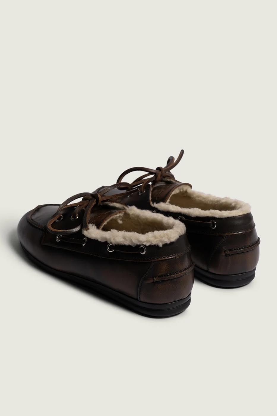 Boat Loafer Brushed - Fur | Coffee