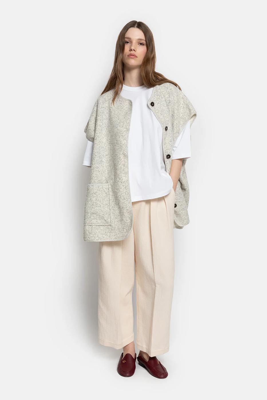 Veste oversize en laine Ines