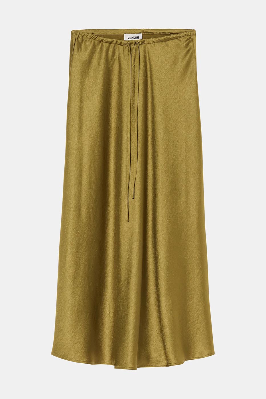 JUPE EN SATIN AVEC CORDON DE SERRAGE