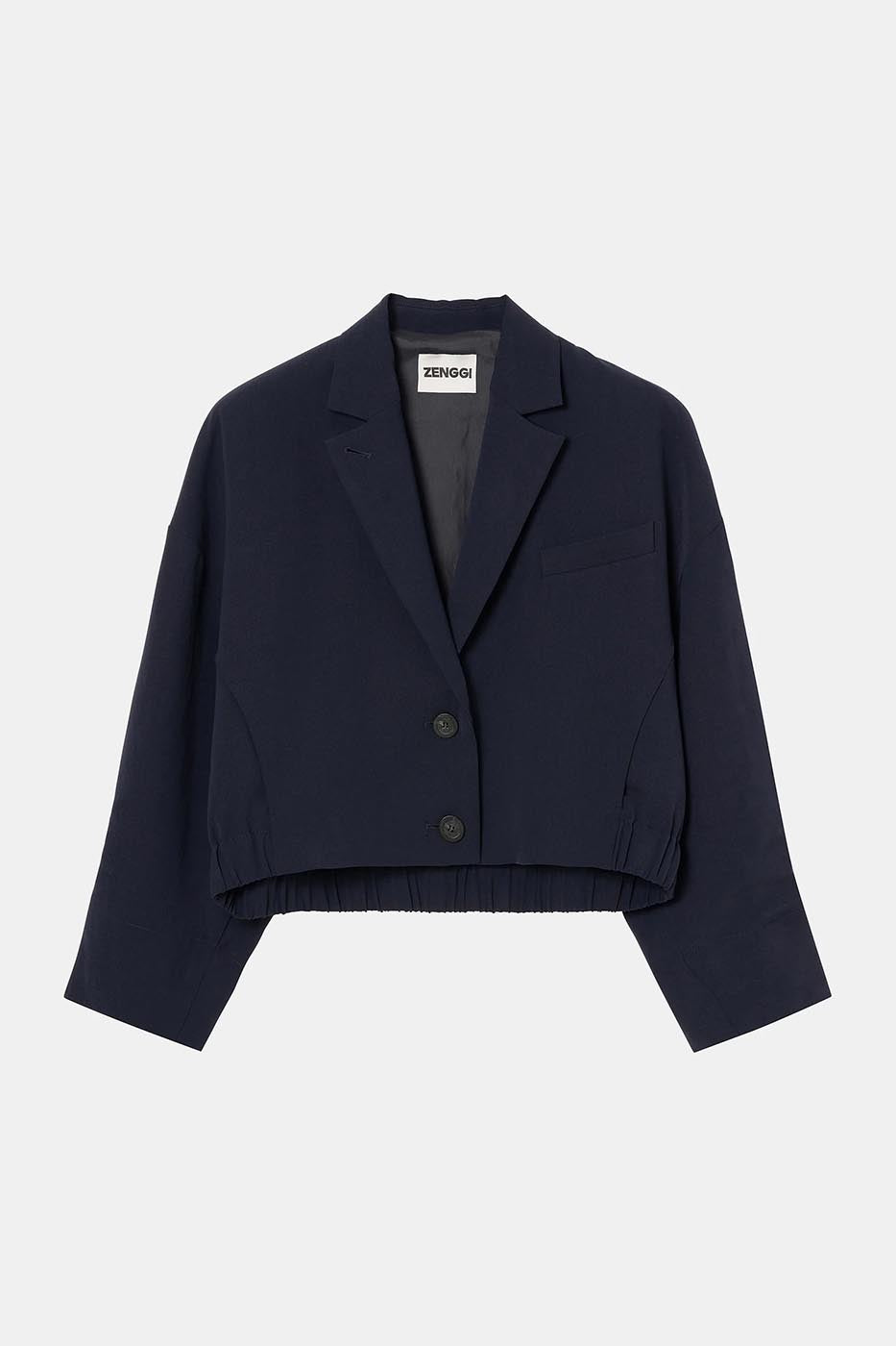 VESTE BLOUSON EN CRÊPE JAPONAIS
