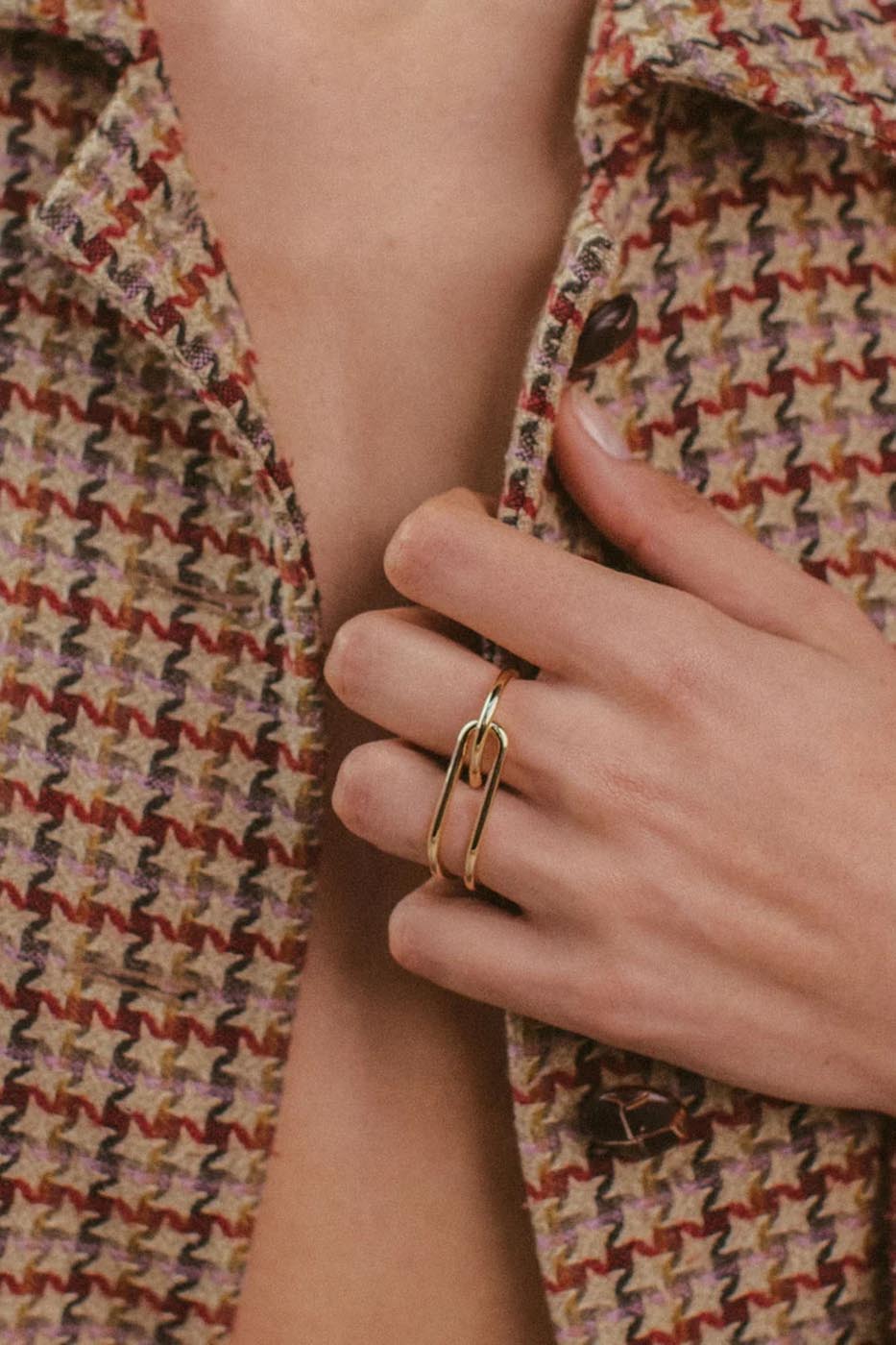 Bague double l'audacieuse