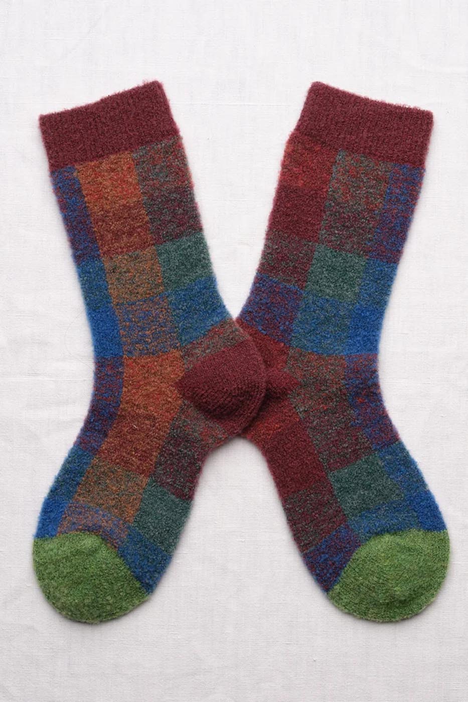 Chaussettes Mousse Carreaux