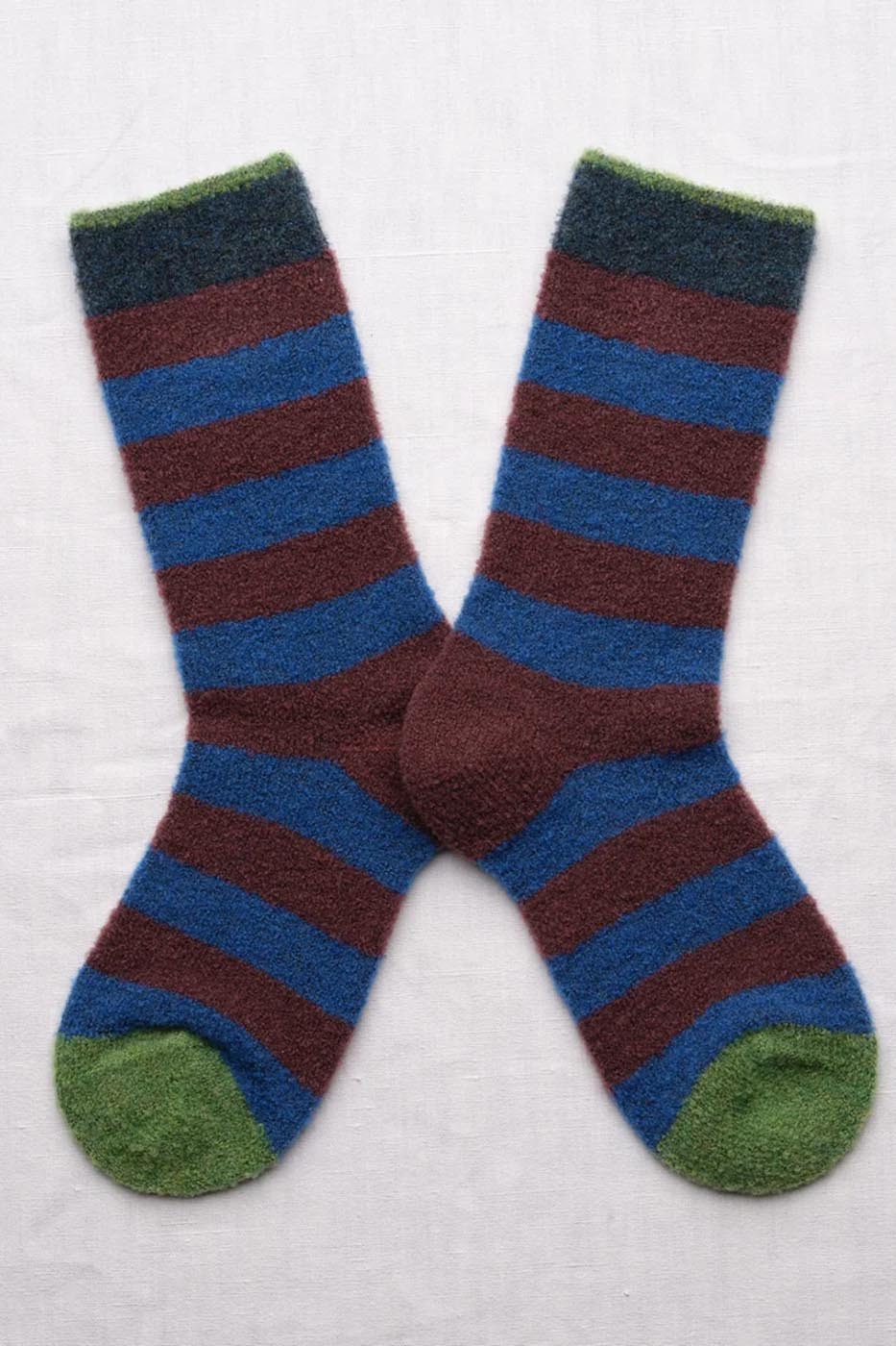 Chaussettes Mousse Rayures Indigo