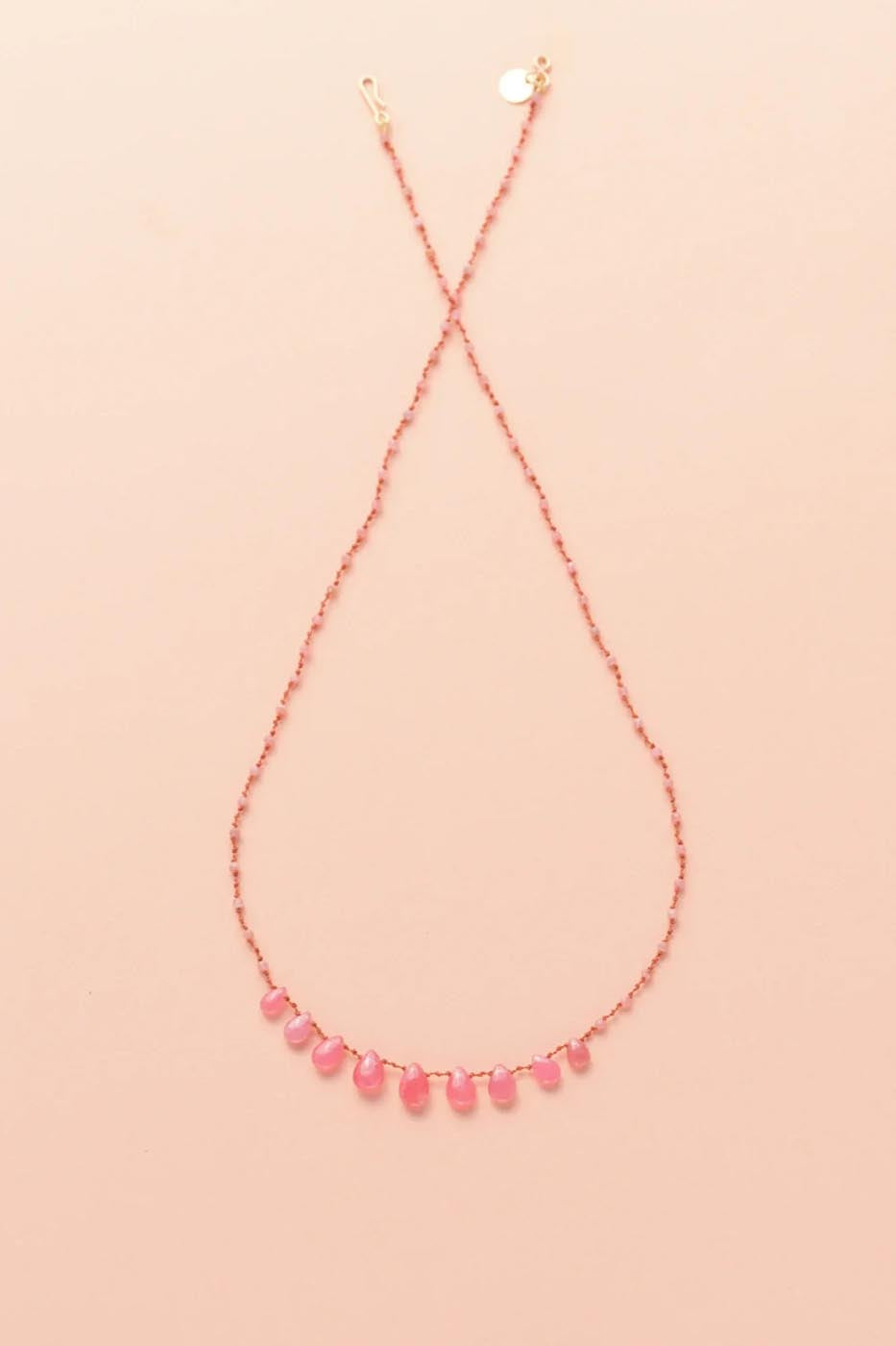 Collier 9 gouttes · Rhodochrosite