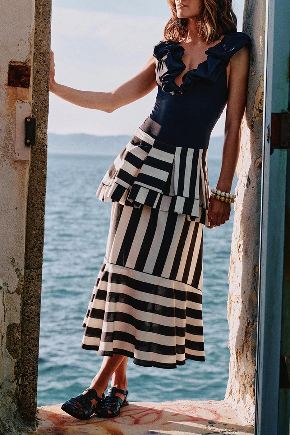 Sandales Pêcheur Cuir Noir