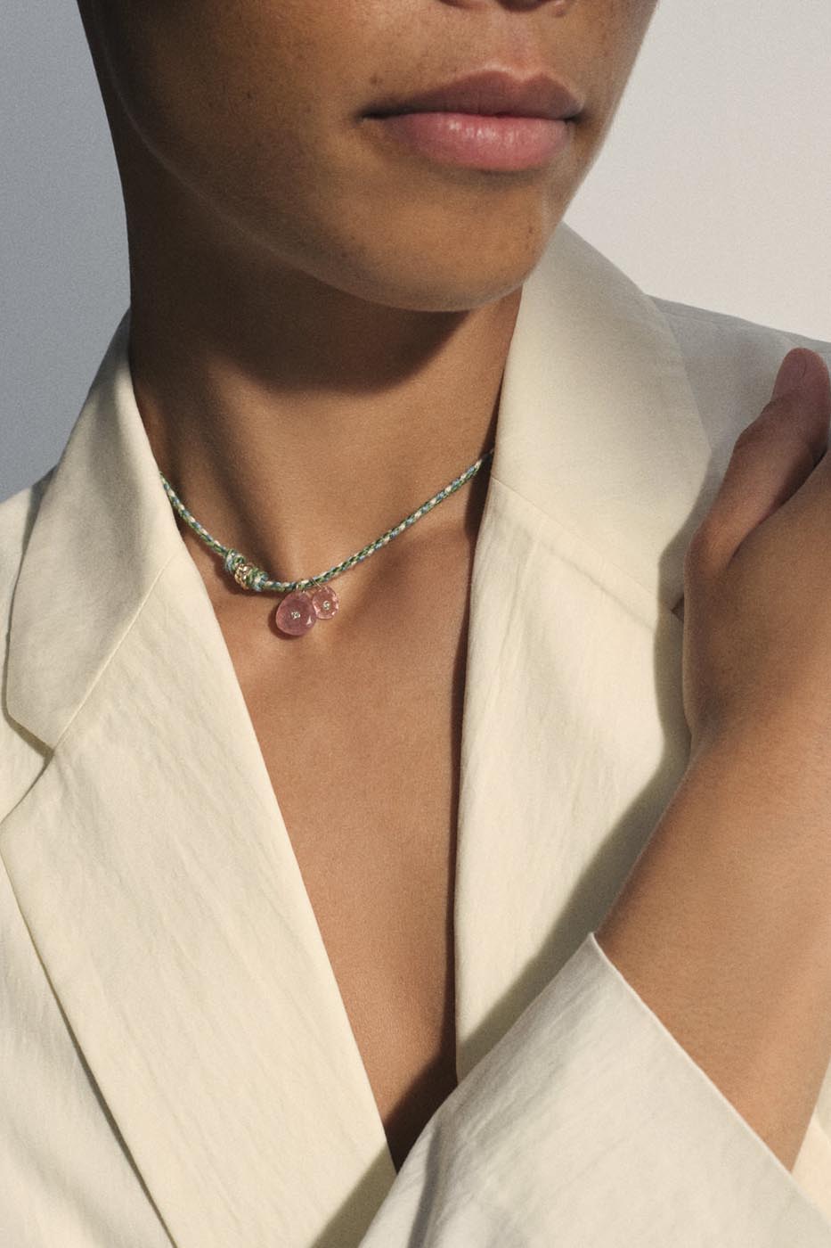 Collier HOLI STRAWBERRY QUARTZ