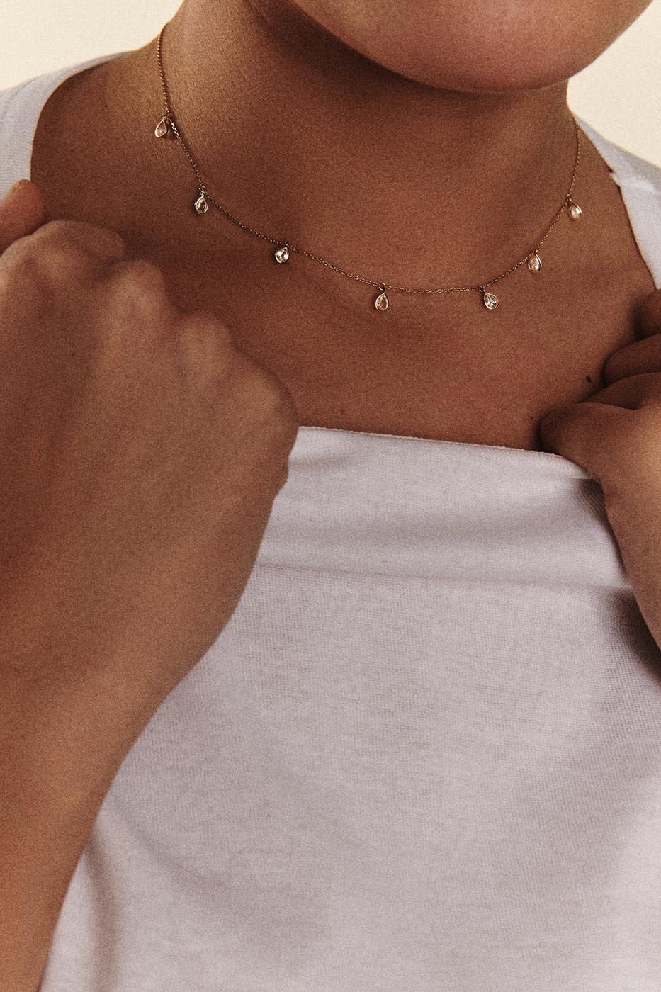 Collier PALERME SAPHIR BLANC